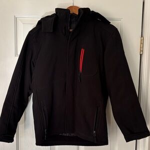 Boys Snozu Black Performance Jacket with removable vest